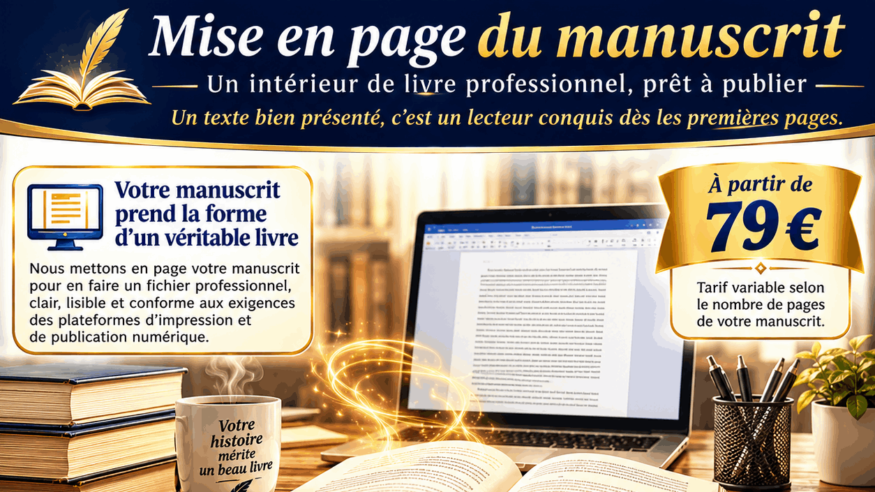 Mise en page de manuscrit de roman